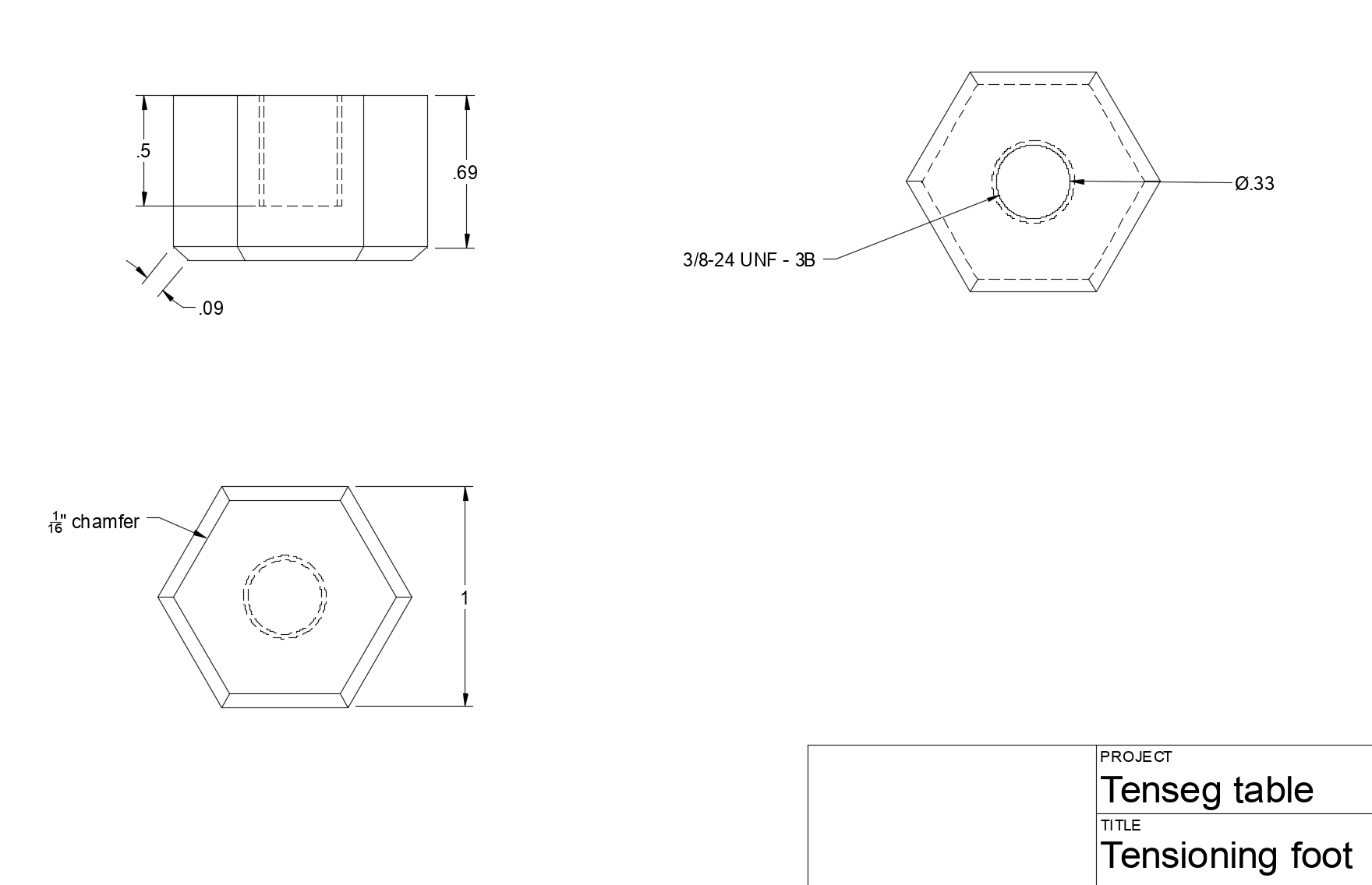 Tensegrity table foot plan